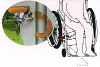 ベッド移乗用車椅子固定具